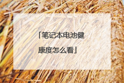 笔记本电池健康度怎么看
