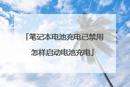 笔记本电池充电已禁用 怎样启动电池充电