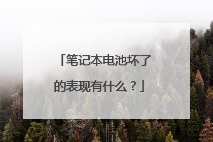 笔记本电池坏了的表现有什么?