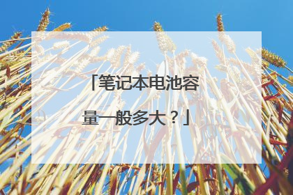 笔记本电池容量一般多大？