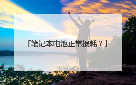 笔记本电池正常损耗?