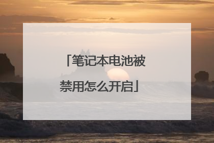 笔记本电池被禁用怎么开启