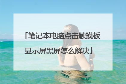 笔记本电脑点击触摸板显示屏黑屏怎么解决