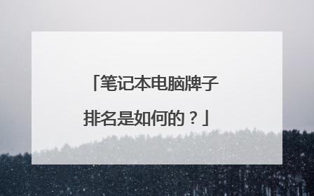 笔记本电脑牌子排名是如何的?