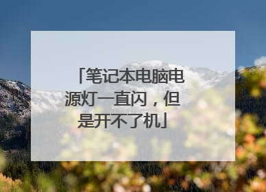 笔记本电脑电源灯一直闪，但是开不了机