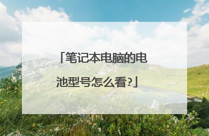 笔记本电脑的电池型号怎么看?
