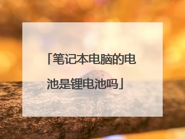 笔记本电脑的电池是锂电池吗