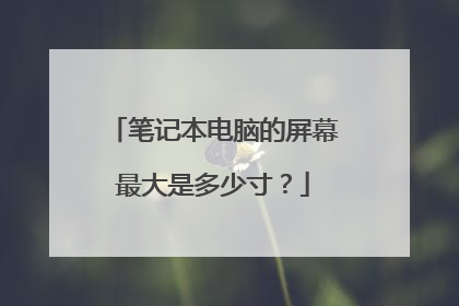 笔记本电脑的屏幕最大是多少寸？