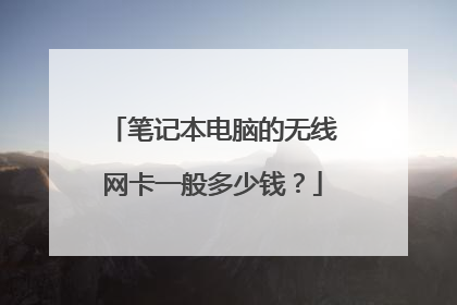 笔记本电脑的无线网卡一般多少钱?
