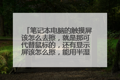 笔记本电脑的触摸屏该怎么去擦,就是那可代替鼠标的,还有显示屏该怎么擦,能用半湿的毛巾擦吗