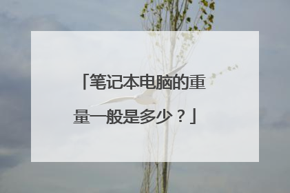 笔记本电脑的重量一般是多少？
