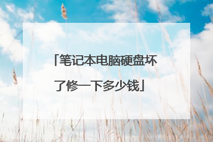 笔记本电脑硬盘坏了修一下多少钱