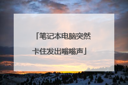 笔记本电脑突然卡住发出嗡嗡声