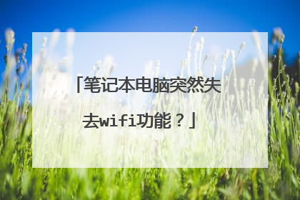 笔记本电脑突然失去wifi功能?