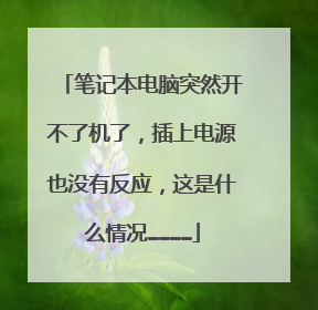 笔记本电脑突然开不了机了,插上电源也没有反应,这是什么情况…………