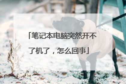 笔记本电脑突然开不了机了，怎么回事