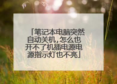 笔记本电脑突然自动关机,怎么也开不了机插电源电源指示灯也不亮