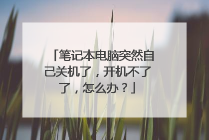 笔记本电脑突然自己关机了，开机不了了，怎么办？