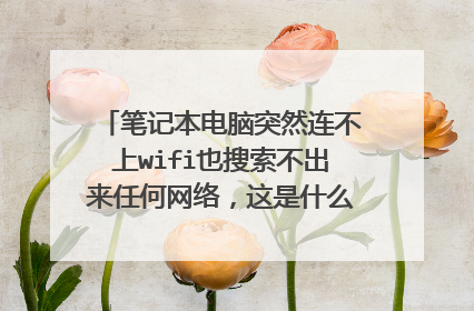 笔记本电脑突然连不上wifi也搜索不出来任何网络,这是什么情况,该怎么恢复?