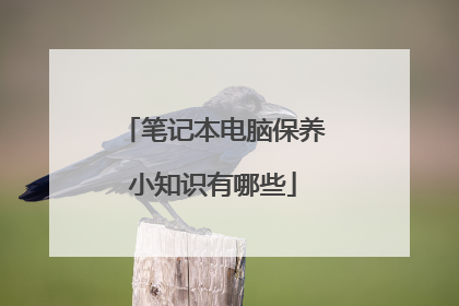 笔记本电脑保养小知识有哪些