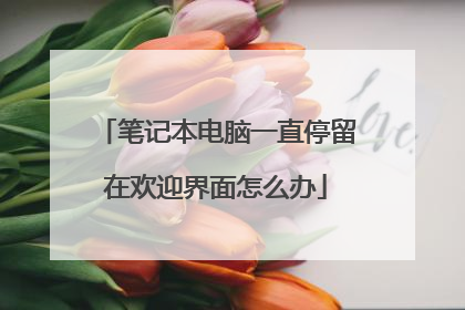 笔记本电脑一直停留在欢迎界面怎么办