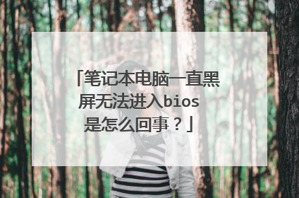 笔记本电脑一直黑屏无法进入bios是怎么回事?