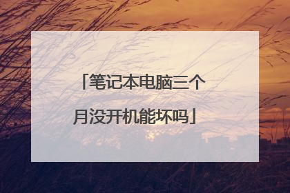 笔记本电脑三个月没开机能坏吗