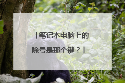 笔记本电脑上的除号是那个键?