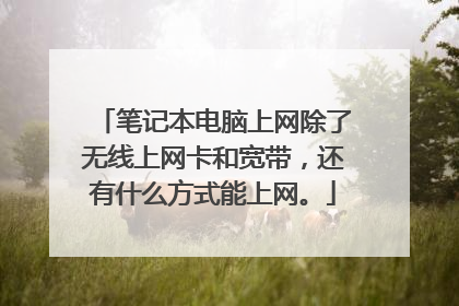 笔记本电脑上网除了无线上网卡和宽带,还有什么方式能上网。