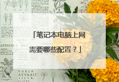 笔记本电脑上网需要哪些配置?