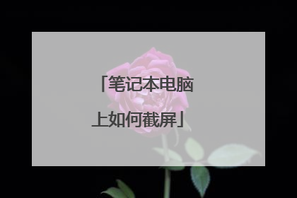 笔记本电脑上如何截屏