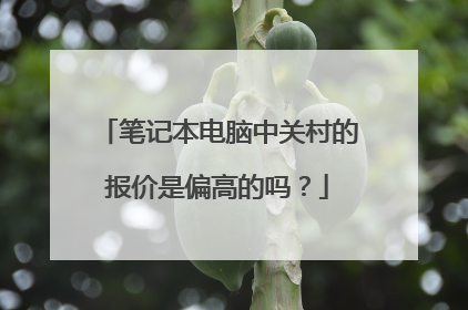 笔记本电脑中关村的报价是偏高的吗?