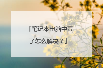 笔记本电脑中毒了怎么解决?