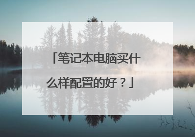 笔记本电脑买什么样配置的好？