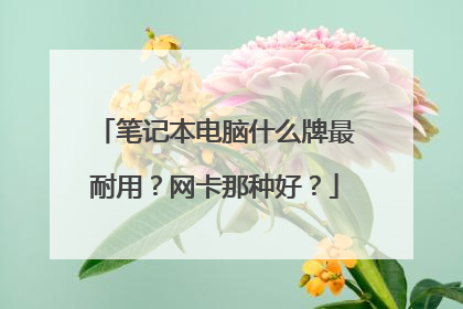 笔记本电脑什么牌最耐用?网卡那种好?