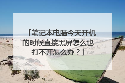 笔记本电脑今天开机的时候直接黑屏怎么也打不开怎么办？