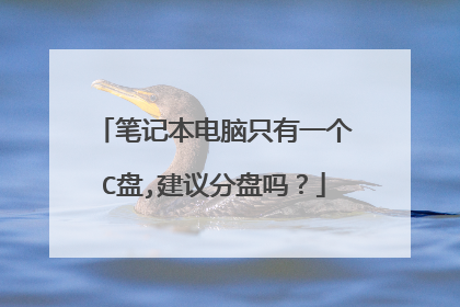 笔记本电脑只有一个C盘,建议分盘吗?