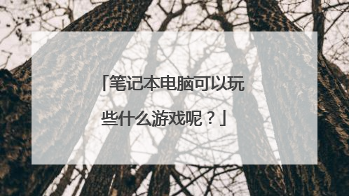 笔记本电脑可以玩些什么游戏呢?