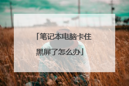 笔记本电脑卡住黑屏了怎么办