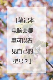 笔记本电脑去哪里可以看见自己的型号?