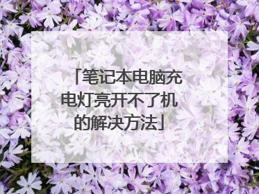 笔记本电脑充电灯亮开不了机的解决方法