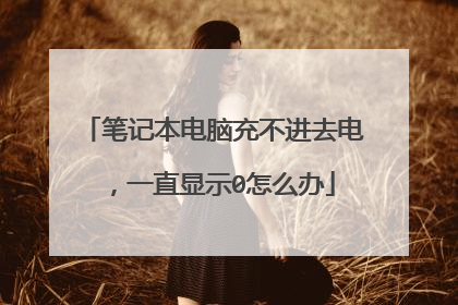 笔记本电脑充不进去电,一直显示0怎么办