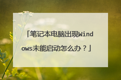 笔记本电脑出现Windows未能启动怎么办？