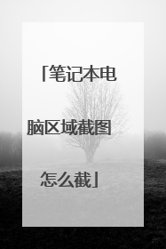 笔记本电脑区域截图怎么截