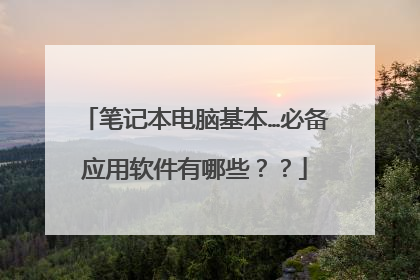 笔记本电脑基本…必备应用软件有哪些??