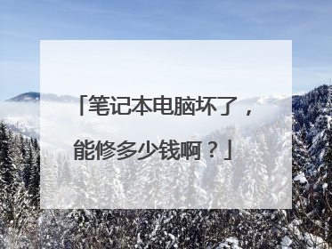 笔记本电脑坏了,能修多少钱啊?