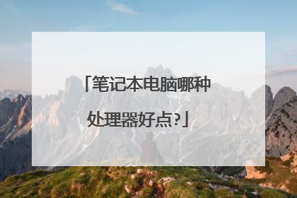 笔记本电脑哪种处理器好点?