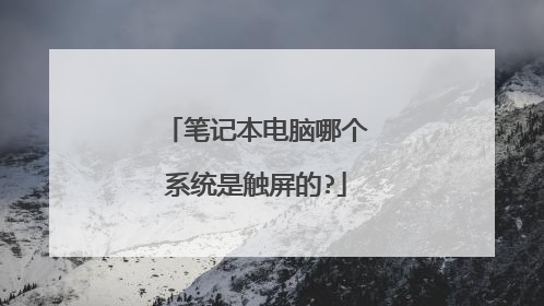 笔记本电脑哪个系统是触屏的?
