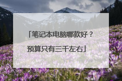 笔记本电脑哪款好?预算只有三千左右