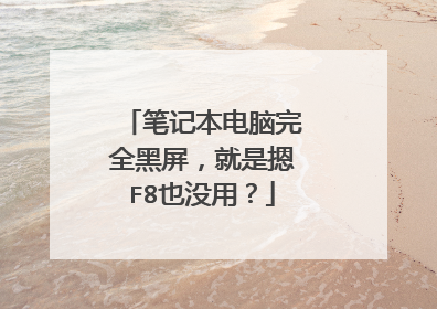 笔记本电脑完全黑屏,就是摁F8也没用?